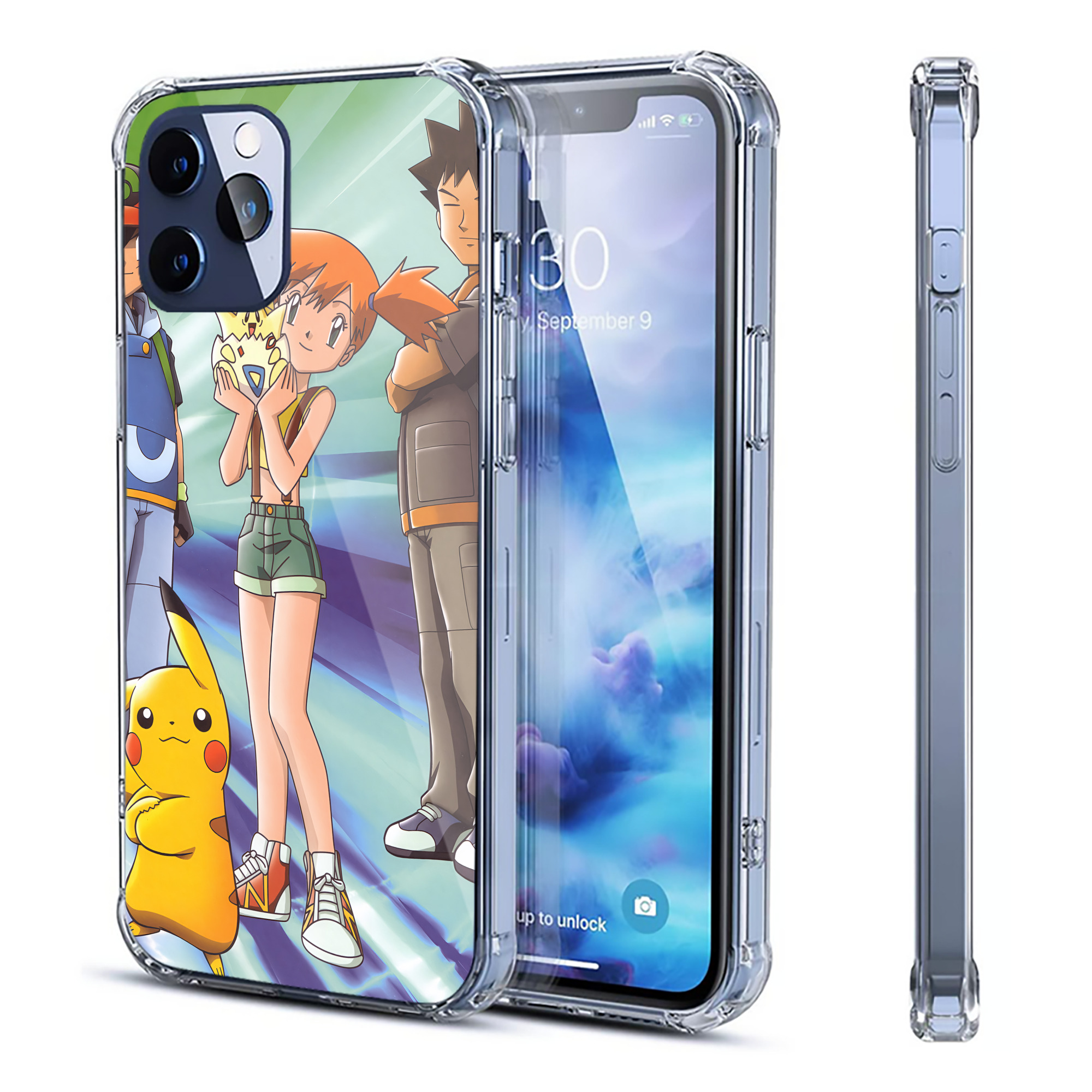 （画像用） ポケットモンスター Pokémon 【iPhone 12シリーズ対応】透明スマホケース（クリアソフトケース）